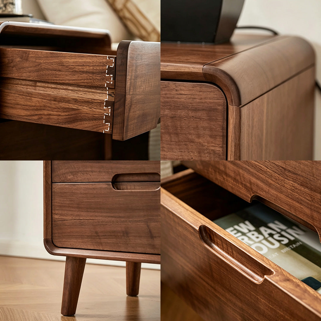 Dustin Walnut Bedside Table