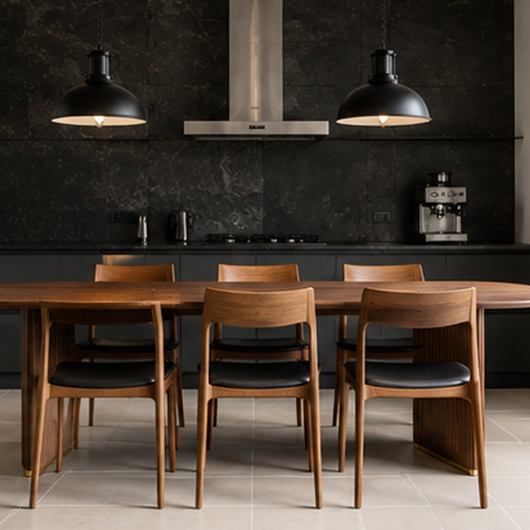 Ninette Walnut Wood Dining Table