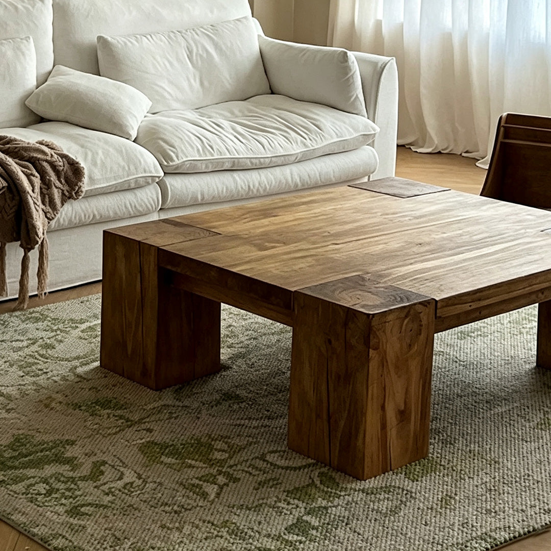 Ezra Natural Wood Chunky Coffee Table