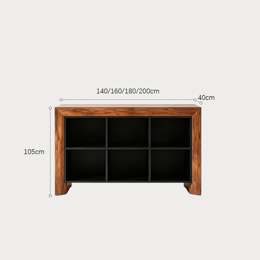 Jock Walnut Finish Cube Storage Cabinet