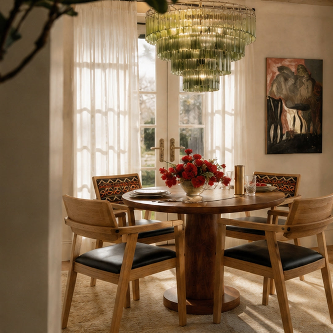 Sahara Terra Tribal Accent Dining Chair,Wood