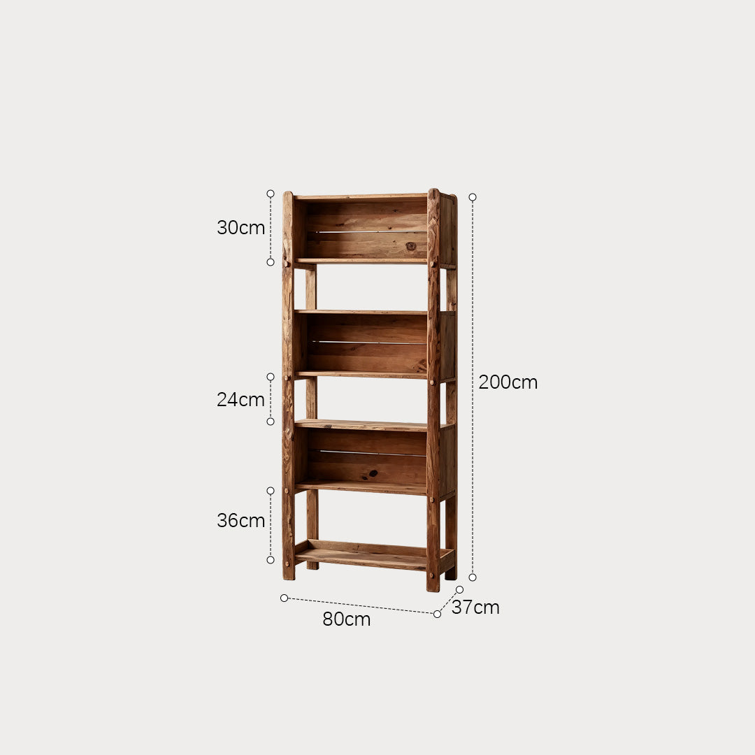 Jarlath Natural Wood Open Bookcase