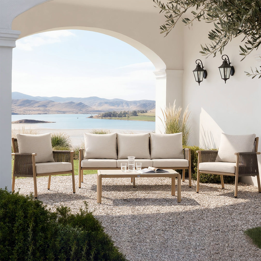 Leo Natural Rope Outdoor Sofa Set