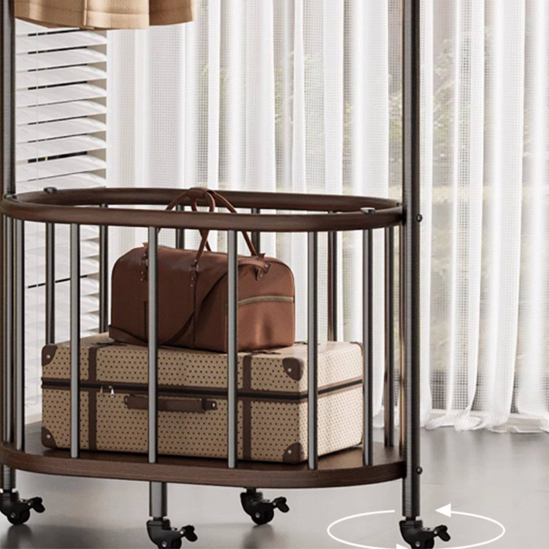 Darven Bronze Metal And Wood Garment Rack