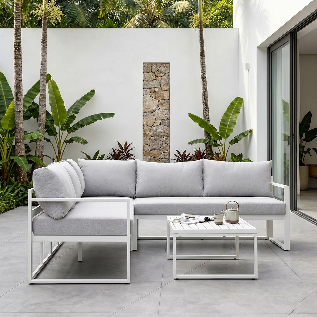 Joseph Taupe Outdoor Corner Sofa Set