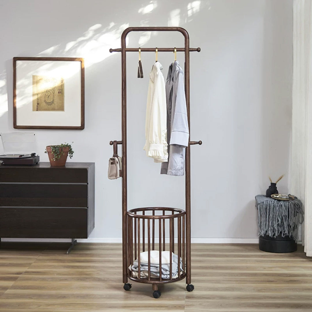 Ebba Walnut Wood Wax Wood Hall Stand