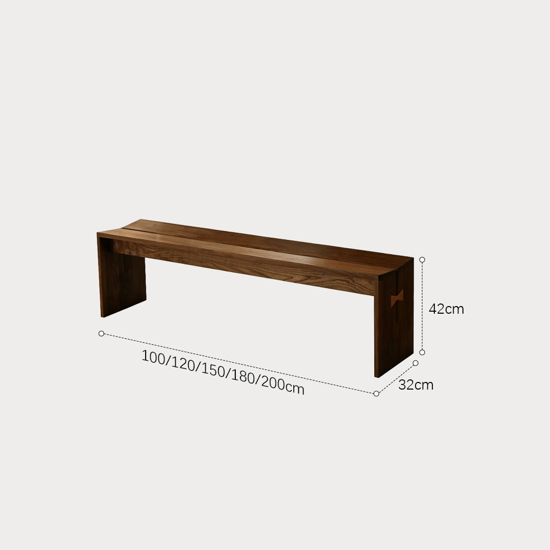 Arlo Walnut Solid Wood Bench