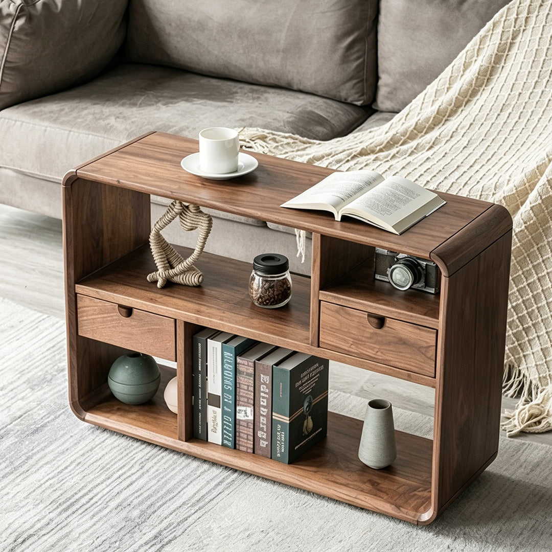 Angus Walnut Wood Console Table