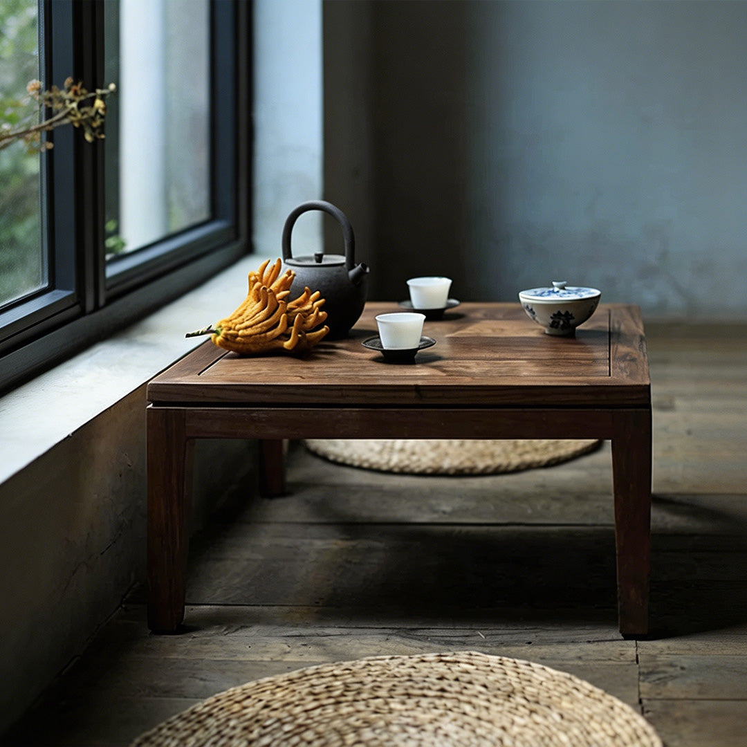 Cedrick Natural Wood Square Coffee Table