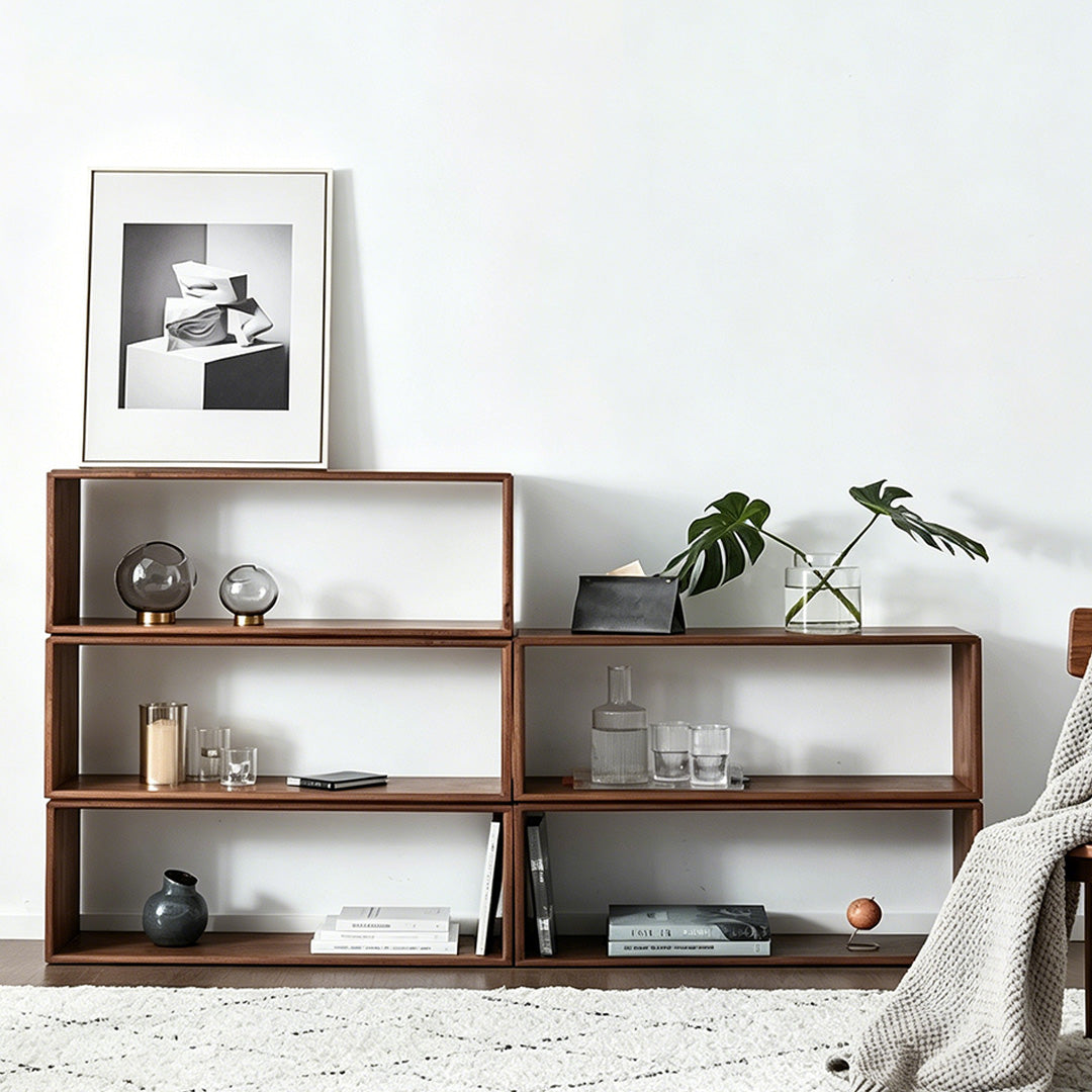 Baxter Walnut Modular Storage Cubes