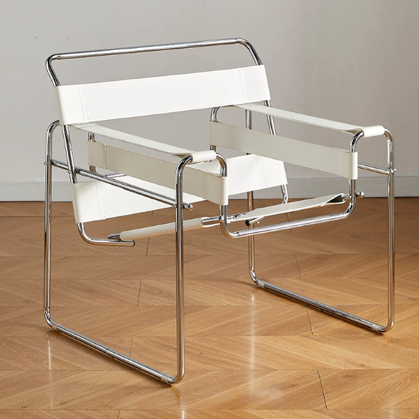 Wassily Chair, Retro Industrial Style, Bauhaus Casual Single Chair, Saddle Leather Chair