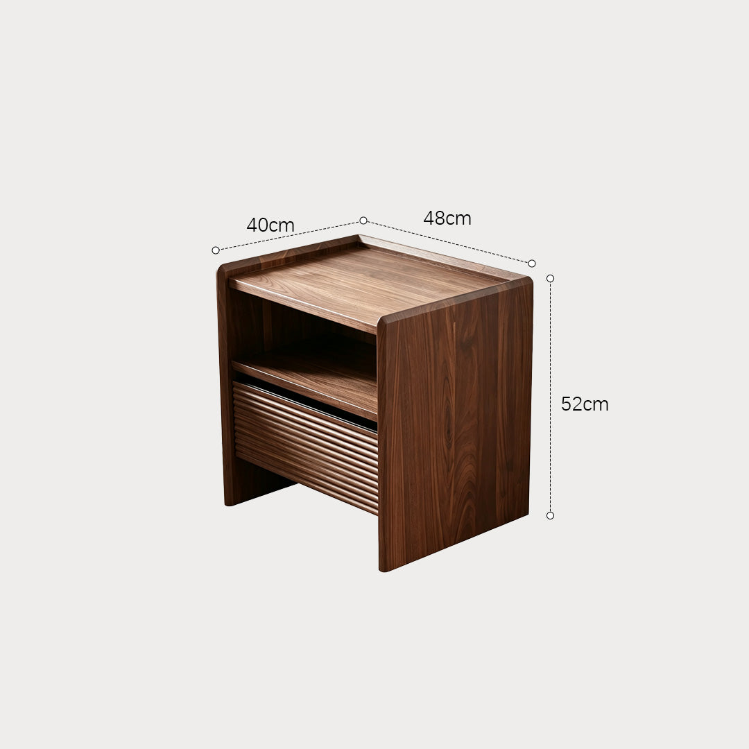 Elden Walnut Bedside Table