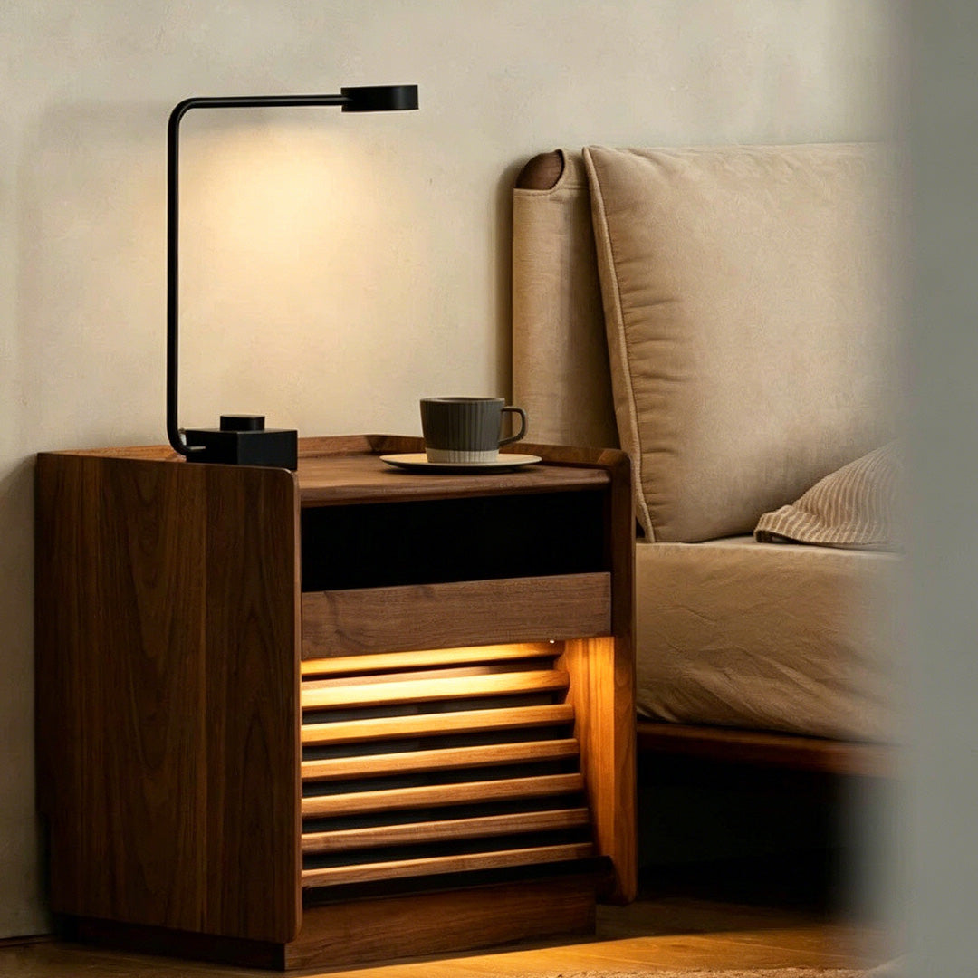 Kai Walnut Nightstand With Ambient Lighting