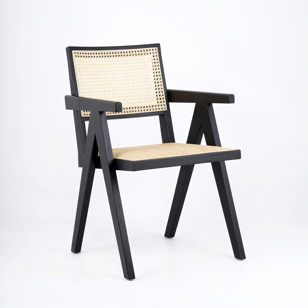 Durable Restaurant Chair Ash Wood Rattan Dinning Chairs Restaurant