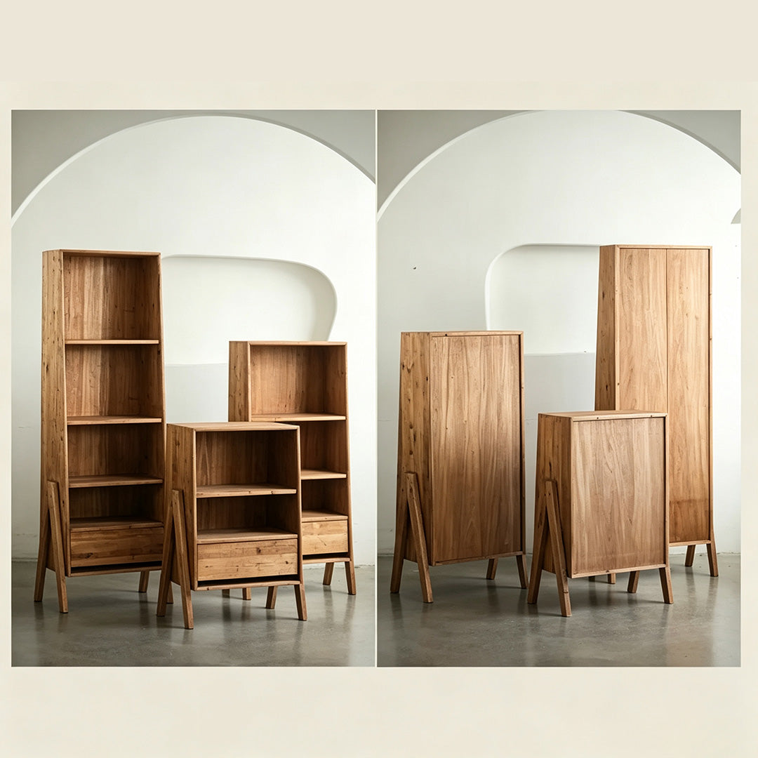 Henry Natural Wood Freestanding Shelf Unit