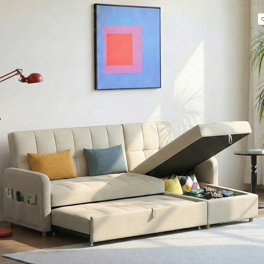 L Shape Sofa Bed With Storage