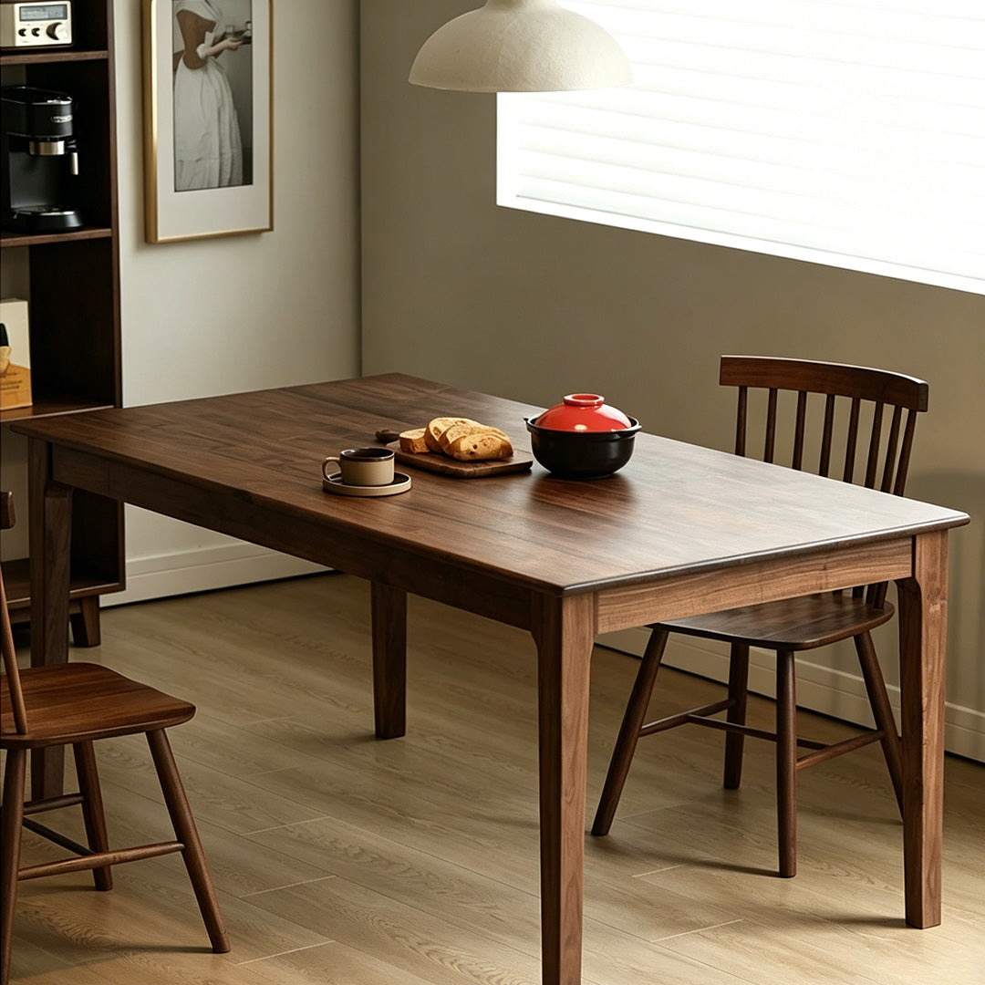 Victor Walnut Solid Wood Dining Table