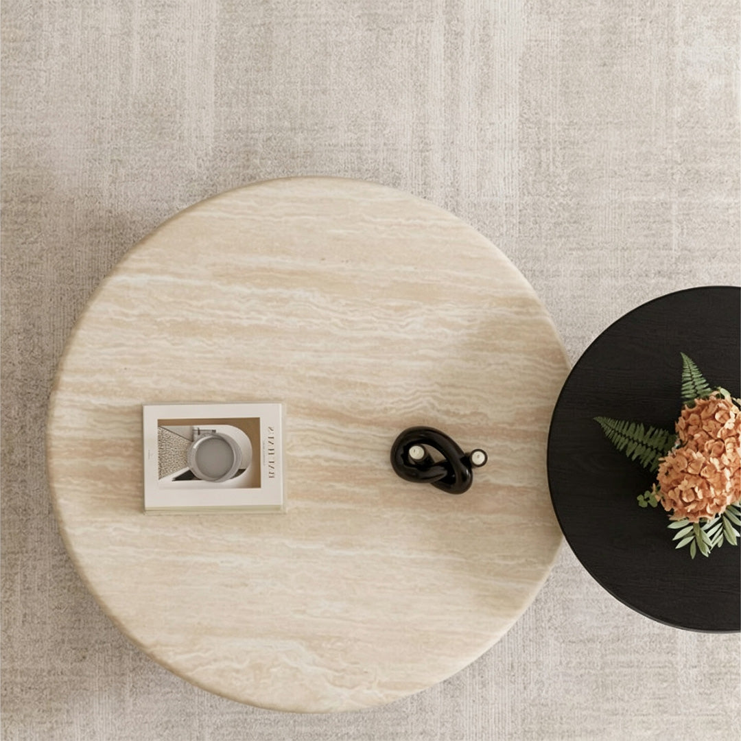 Jim Black Base & Stone Top Coffee Table Set