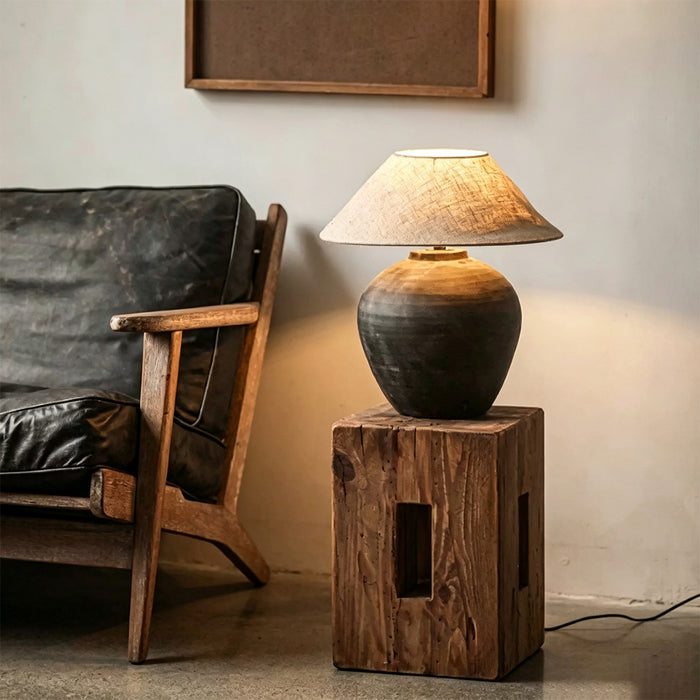 Grover Natural Wood Cube Side Table