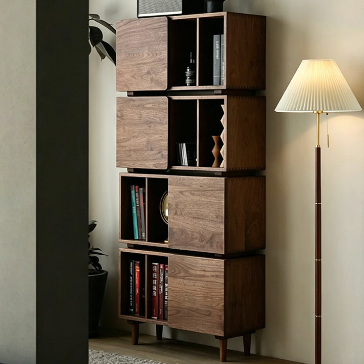 Atticus Walnut Modular Storage Cabinet