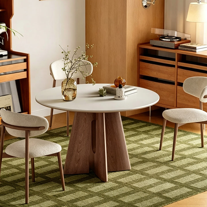 Glenn White Top Round Dining Table