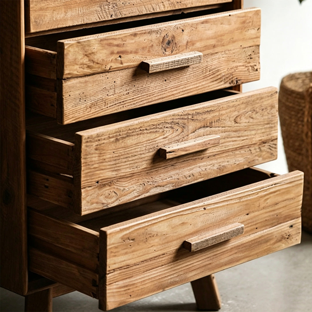Janus rustic solid wood drawer construction detail