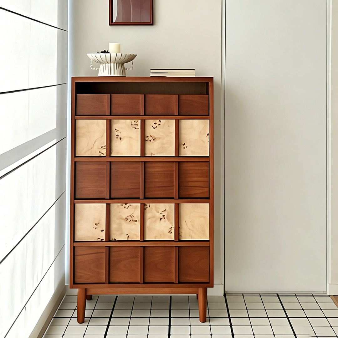Rowan Walnut & Burlwood Tall Chest