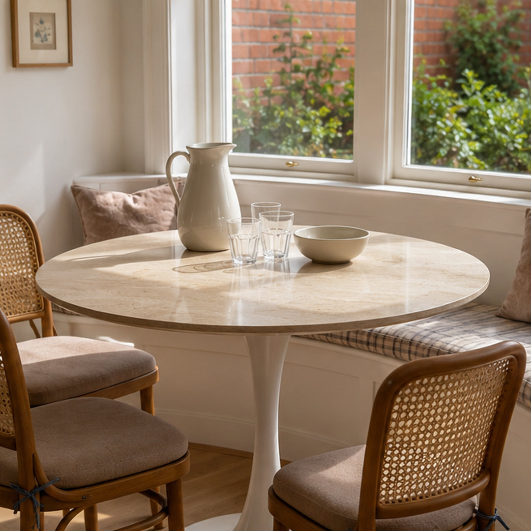 Caspian Ivory Tulip Dining Table
