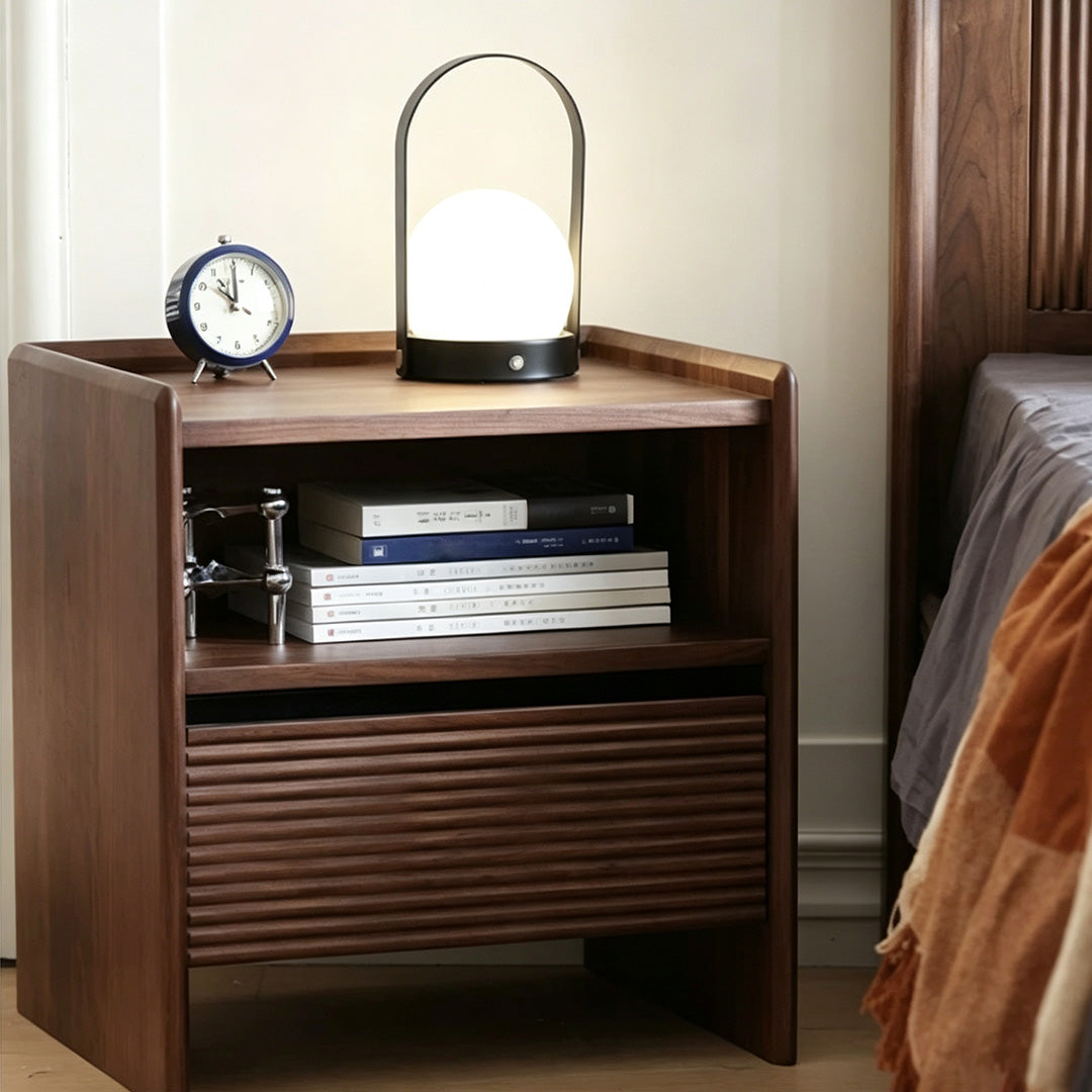 Elden Walnut Bedside Table