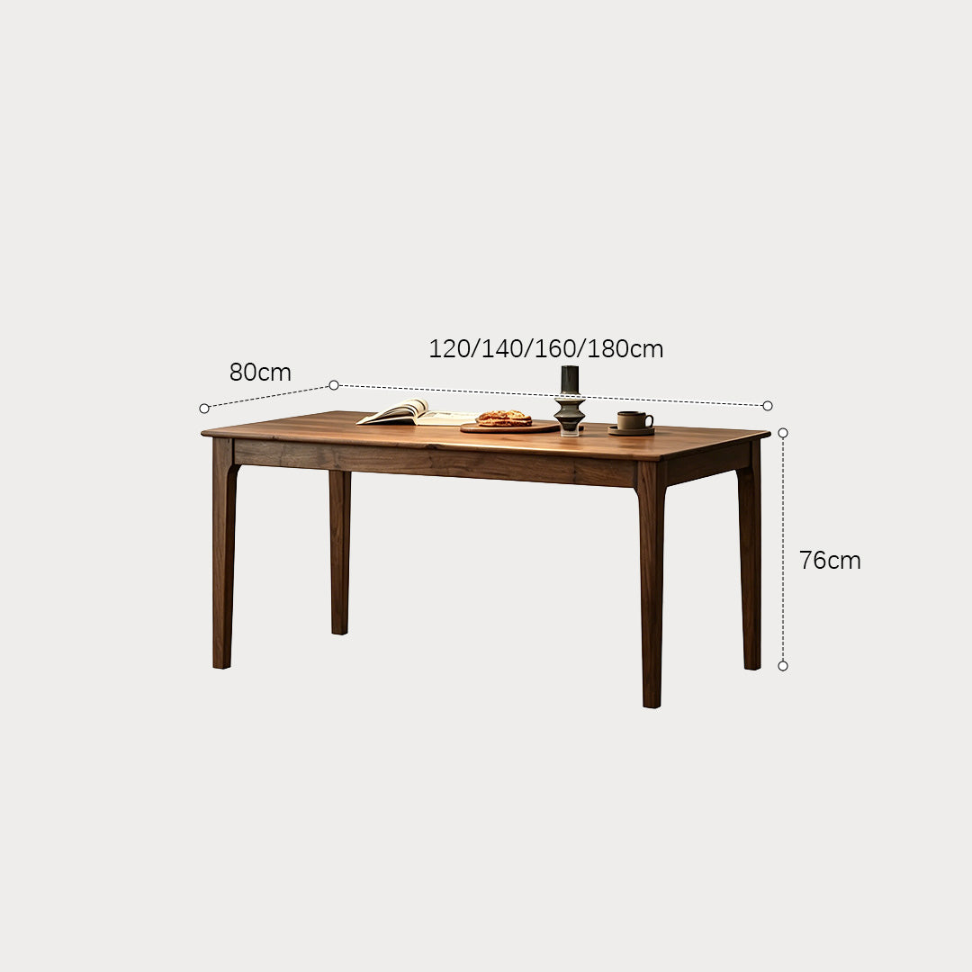 Victor Walnut Solid Wood Dining Table