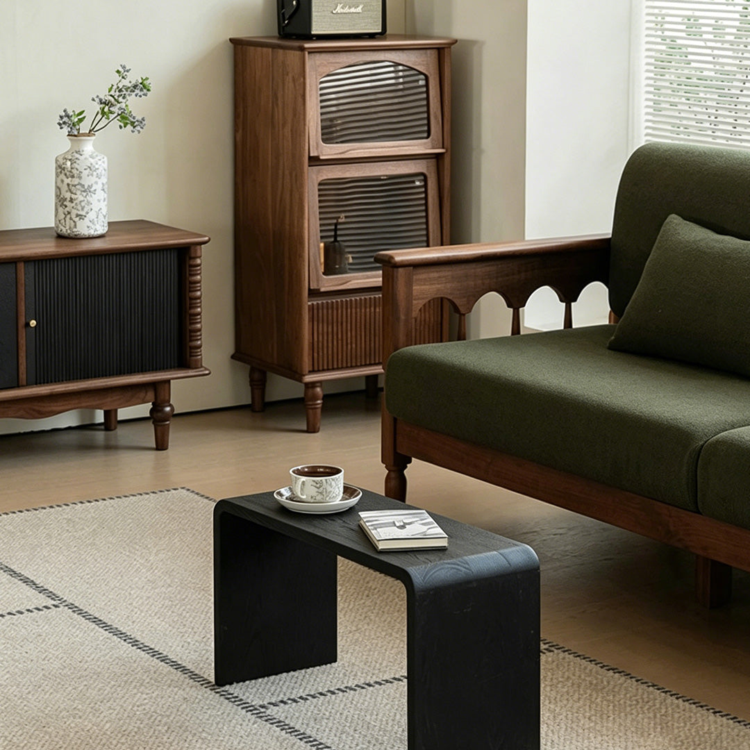 Everett Walnut Accent Side Table