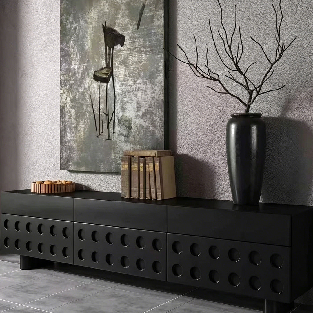 Liam Matte Black Storage TV Console