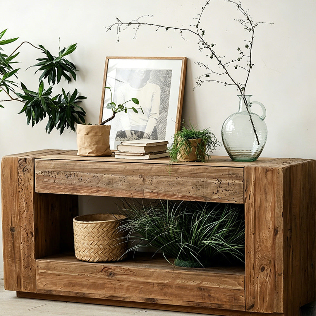 Patrick Rustic Wood Console Table