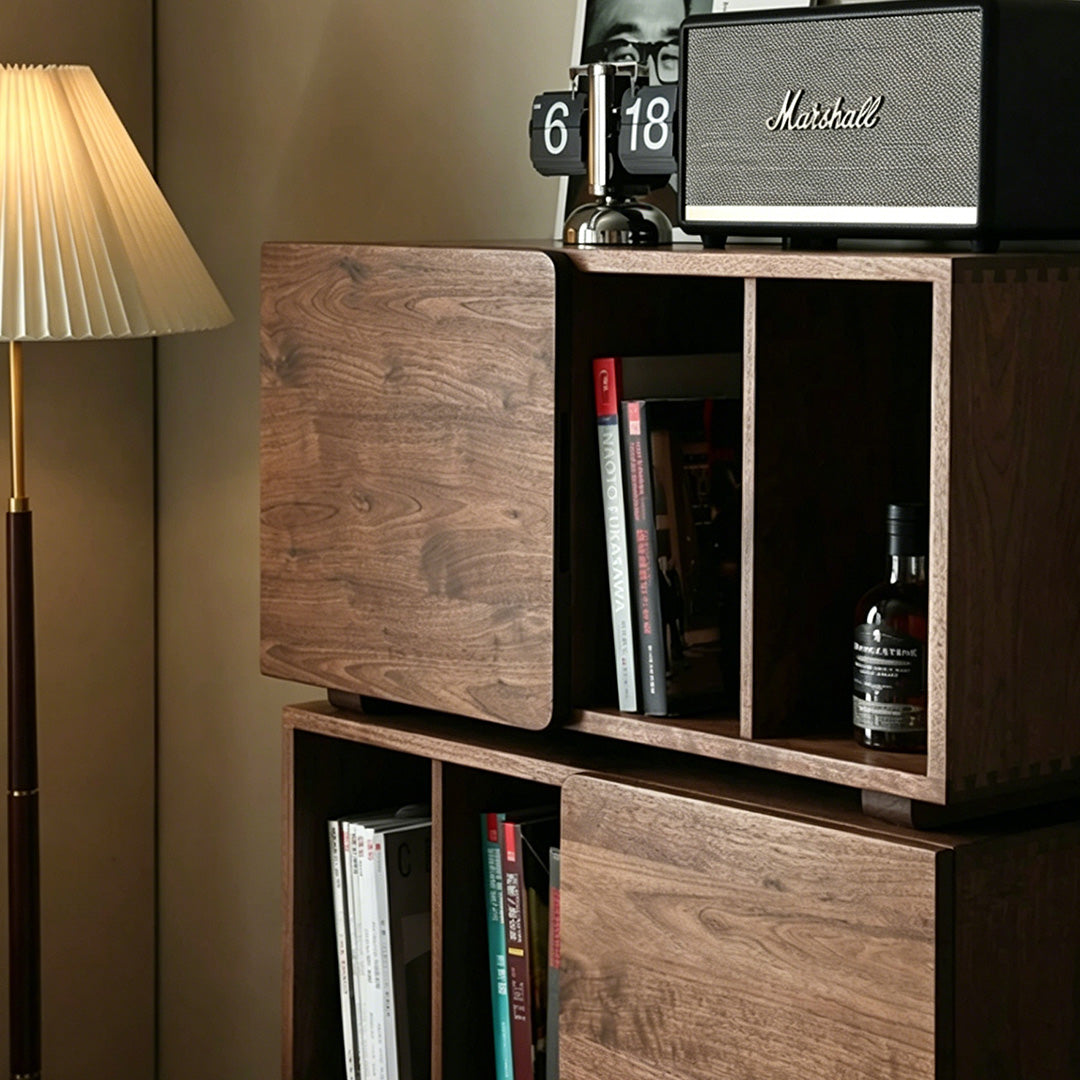 Atticus Walnut Modular Storage Cabinet