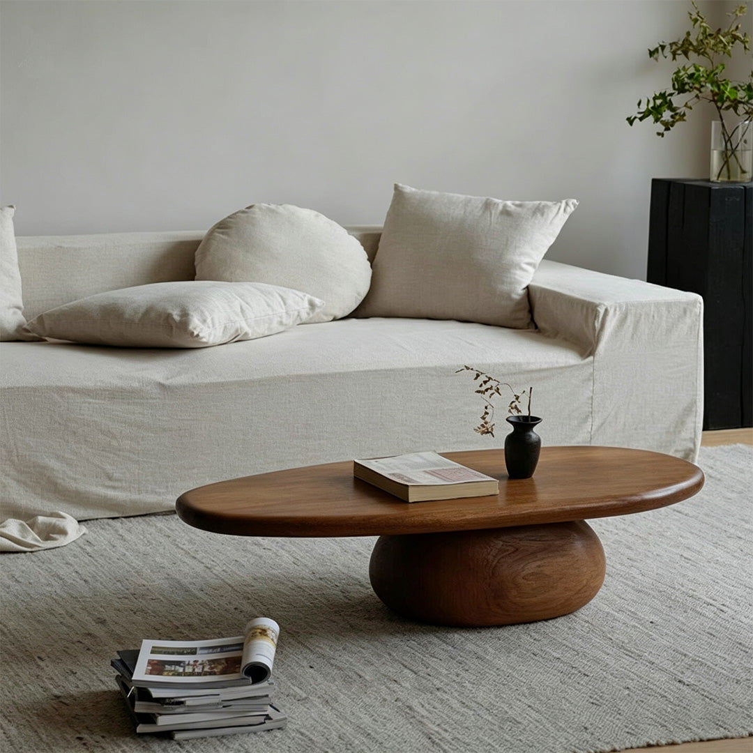 Jace Natural Wood Sculptural Coffee Table