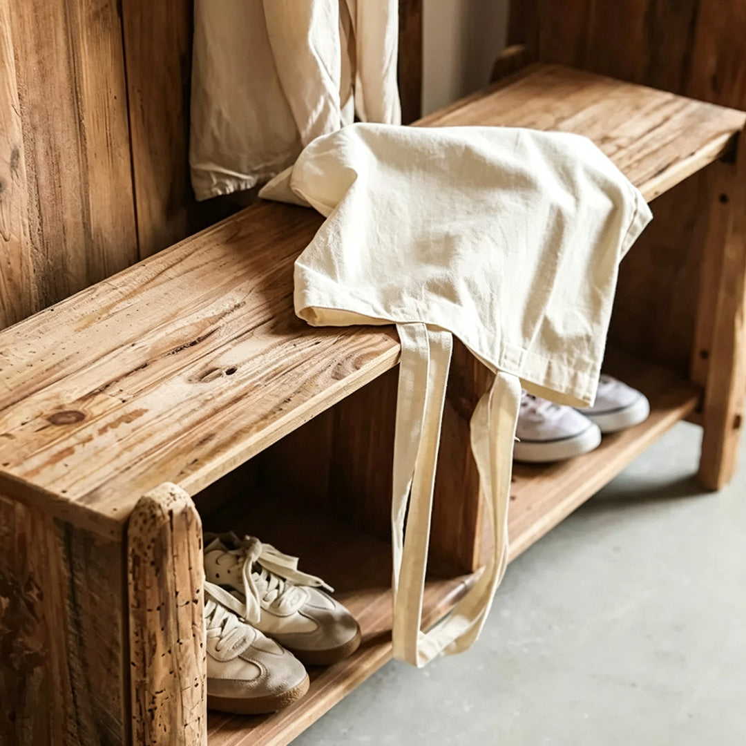 Shoe Rustic Pine Shoe Storage Bench