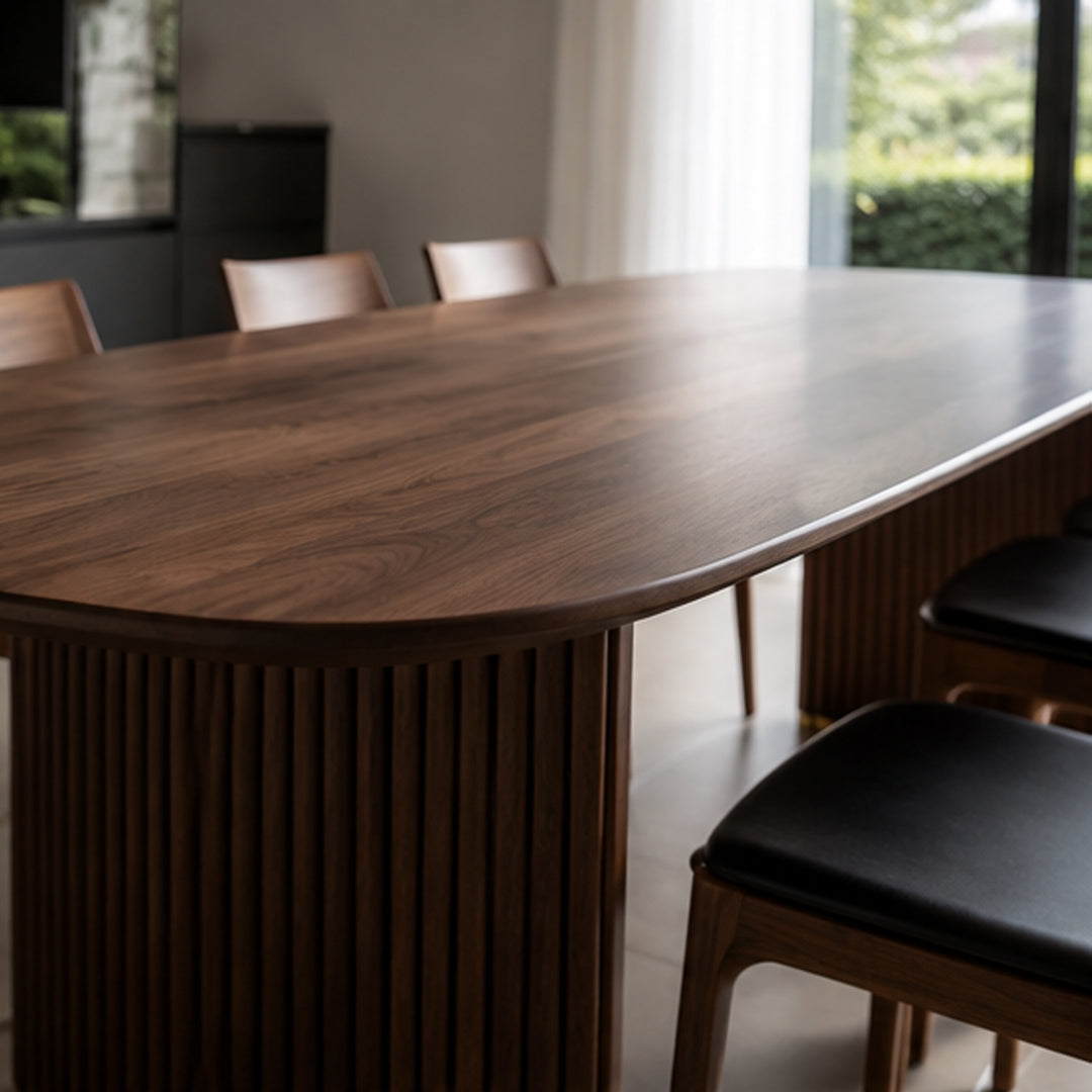 Ninette Walnut Wood Dining Table