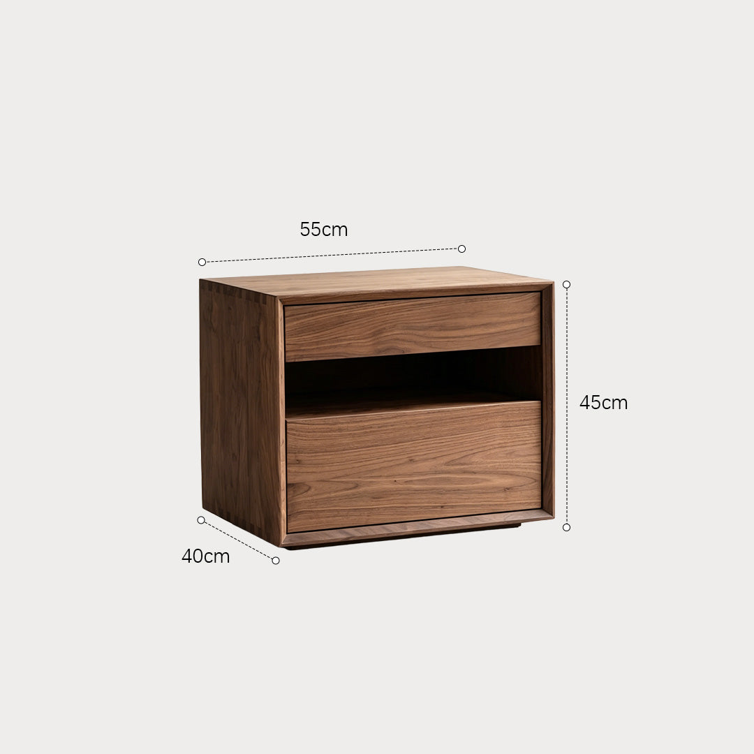 Cortland Walnut Bedside Table