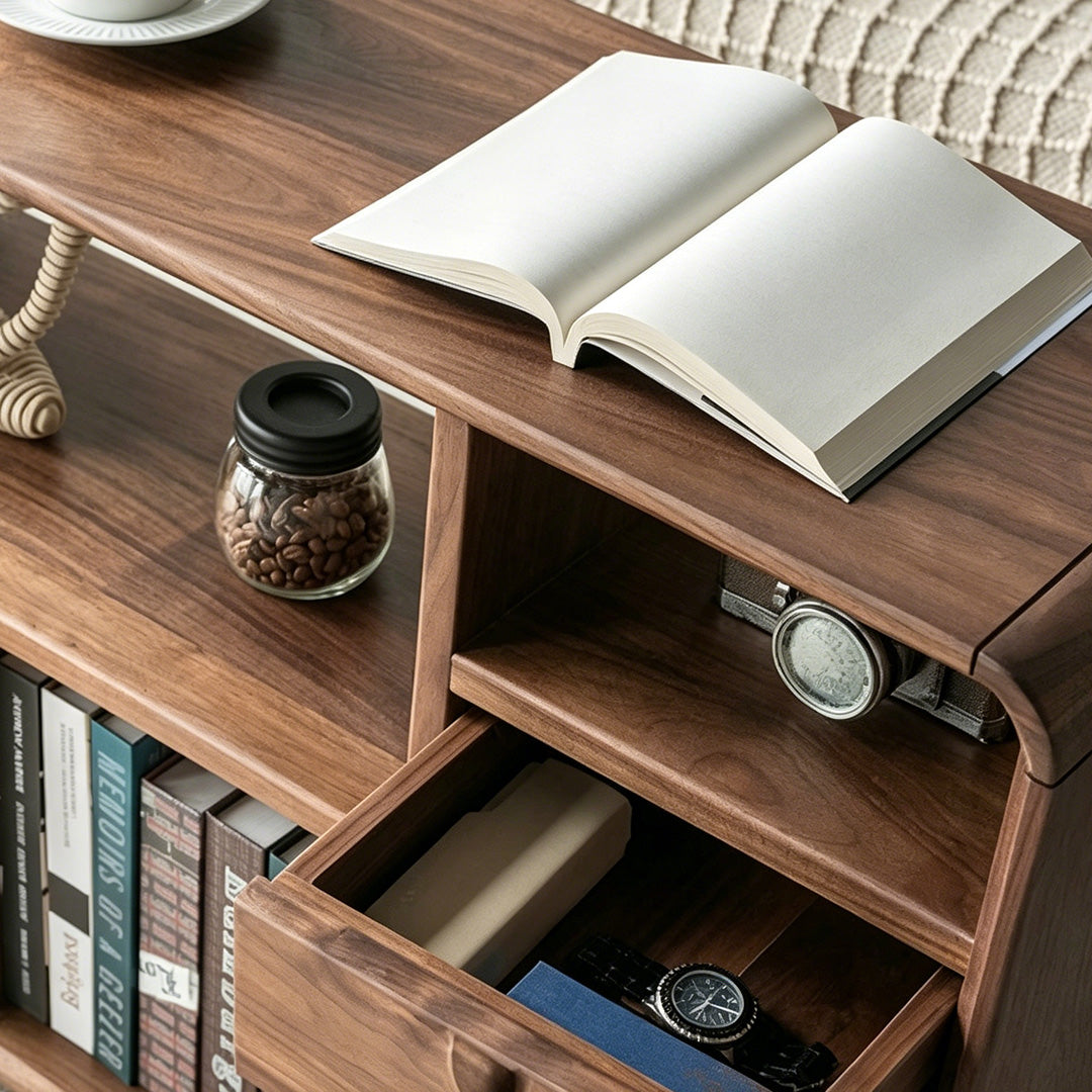 Angus Walnut Wood Console Table
