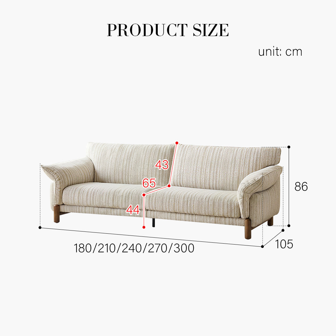 Eclat Two Seater Sofa, Linen or Chenille-Weilai Concept