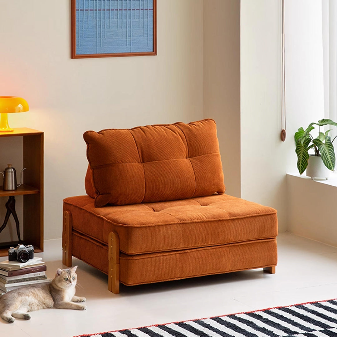 Salinas Lazy Sofa Bed, Single Sofa Bed, Corduroy - sofa beds
