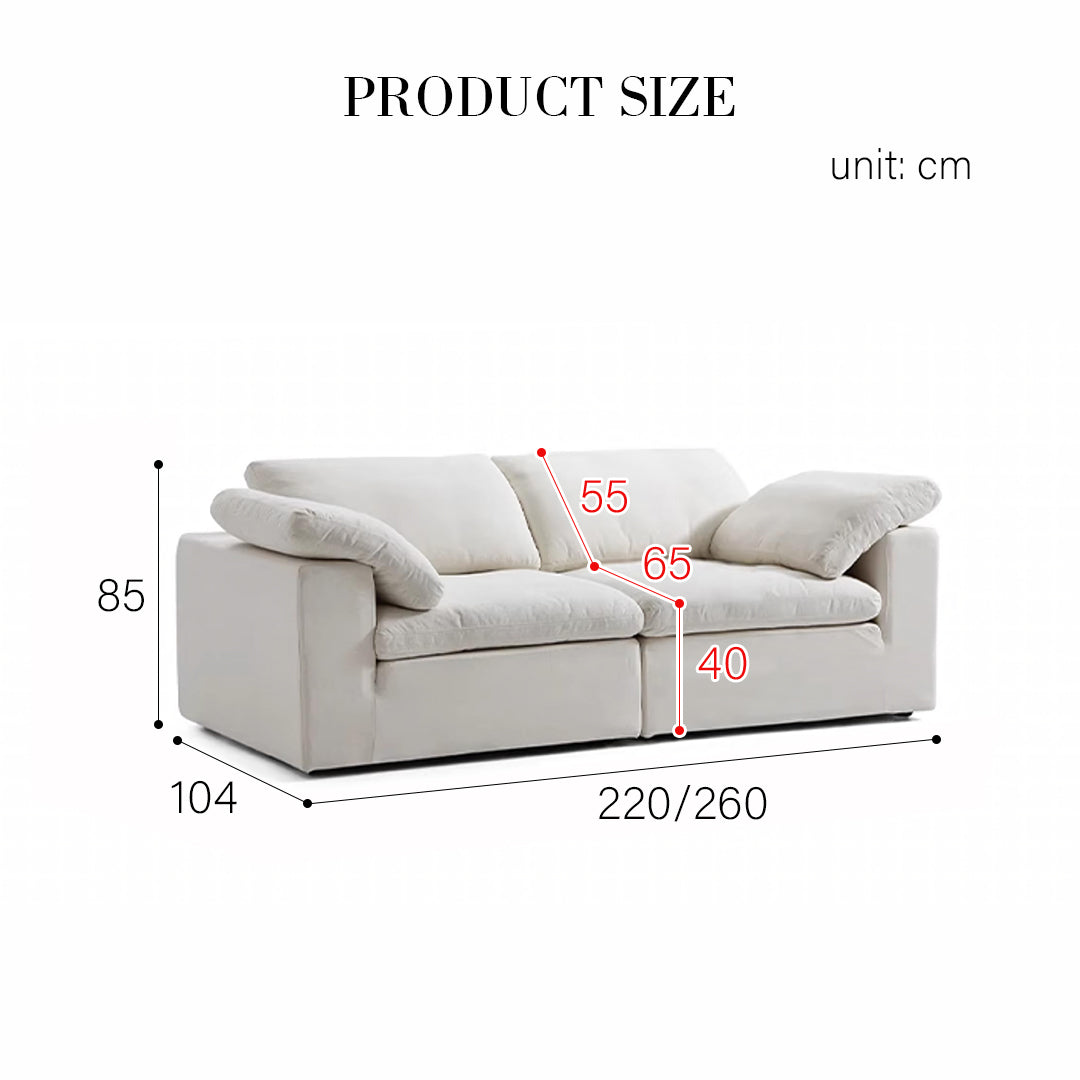 Farid Two Seater, Three Seater Sofa, Modular Sofa, White Linen-Weilai Concept
