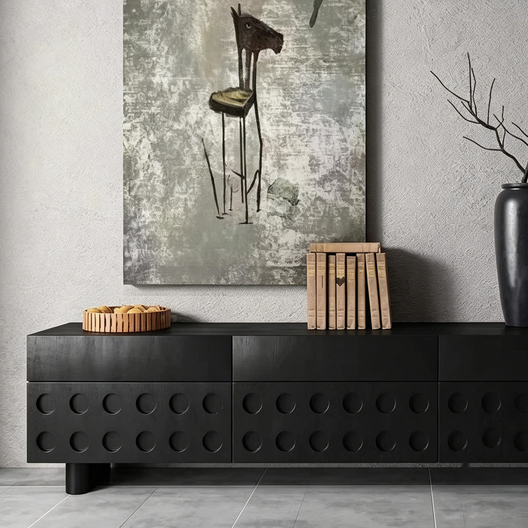 Liam Matte Black Storage TV Console