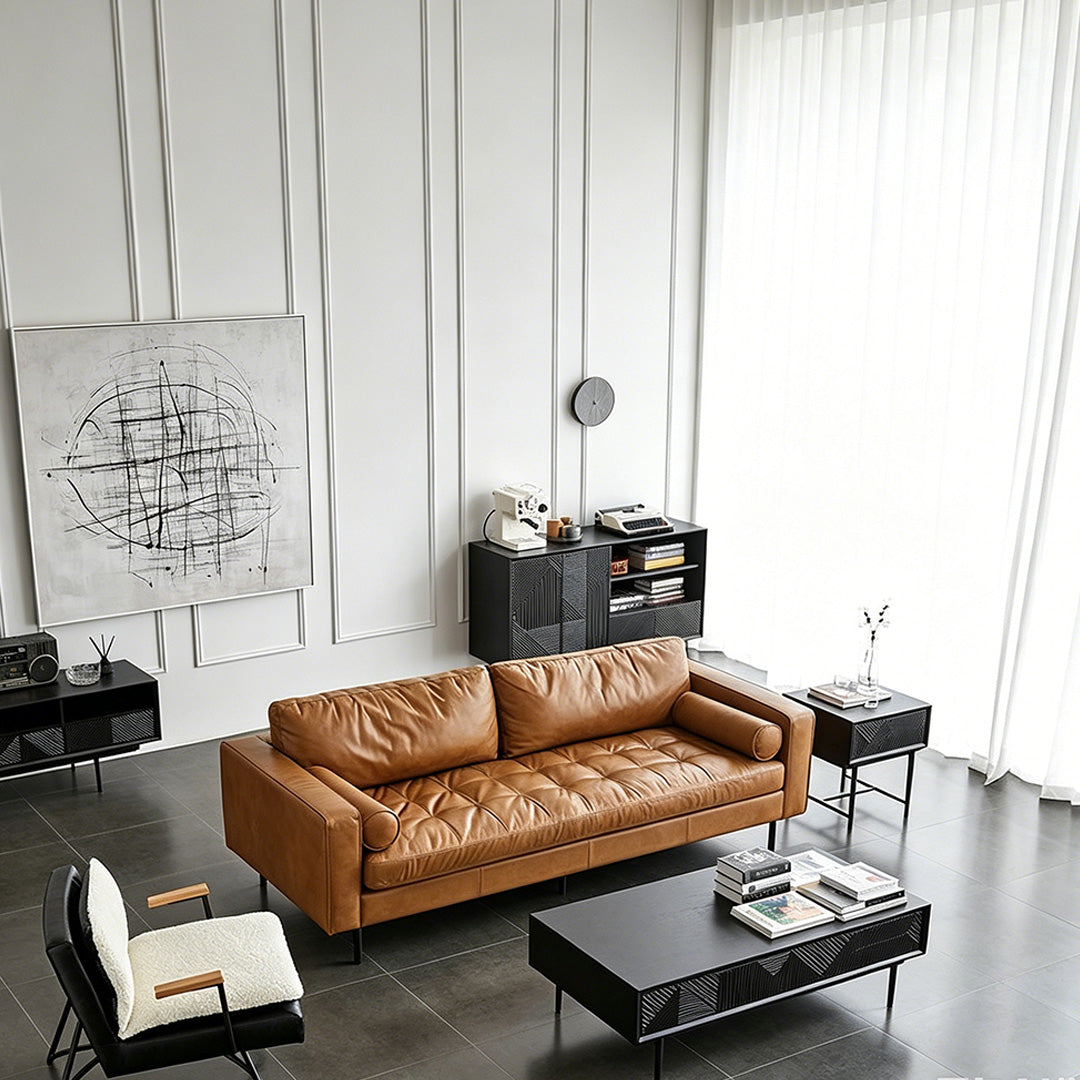 Piers Black Textured Wood Sideboard