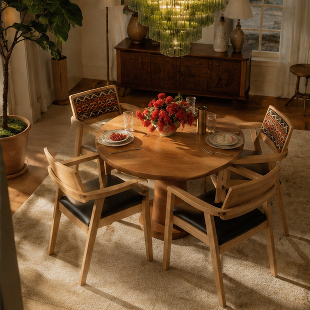 Sahara Terra Tribal Accent Dining Chair,Wood