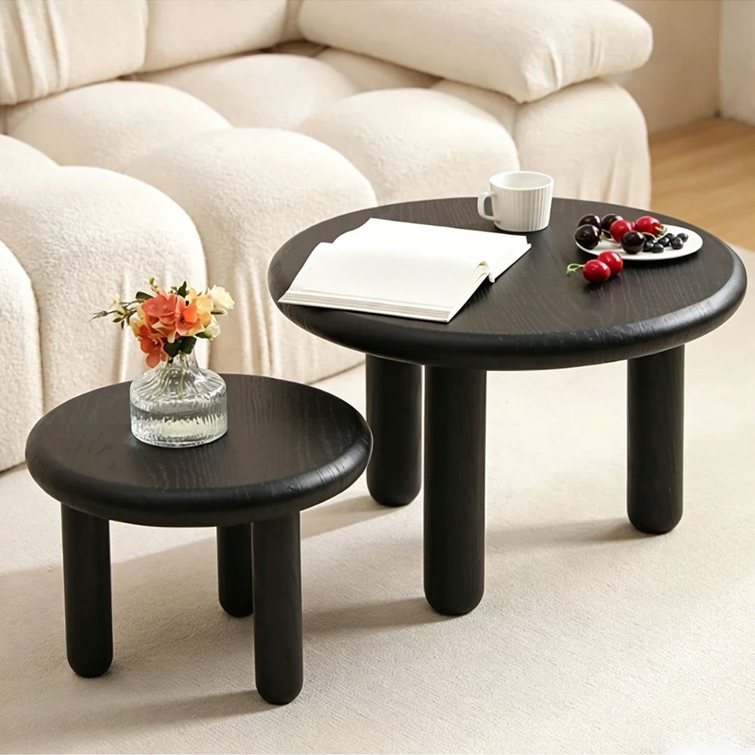 Bertie Matte Black Low Profile Coffee Table Set