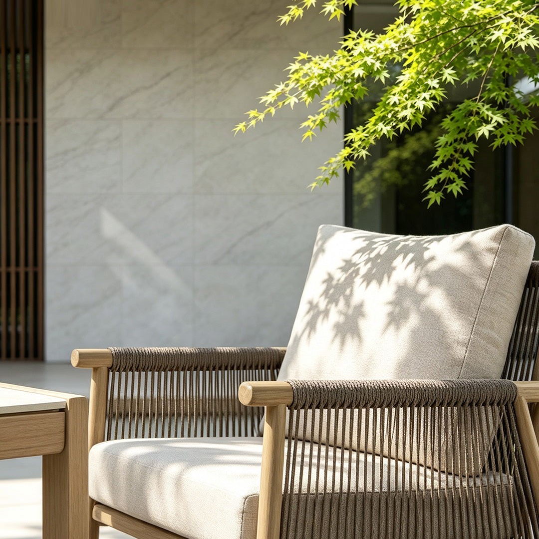 George Taupe Rope Outdoor Sofa Set
