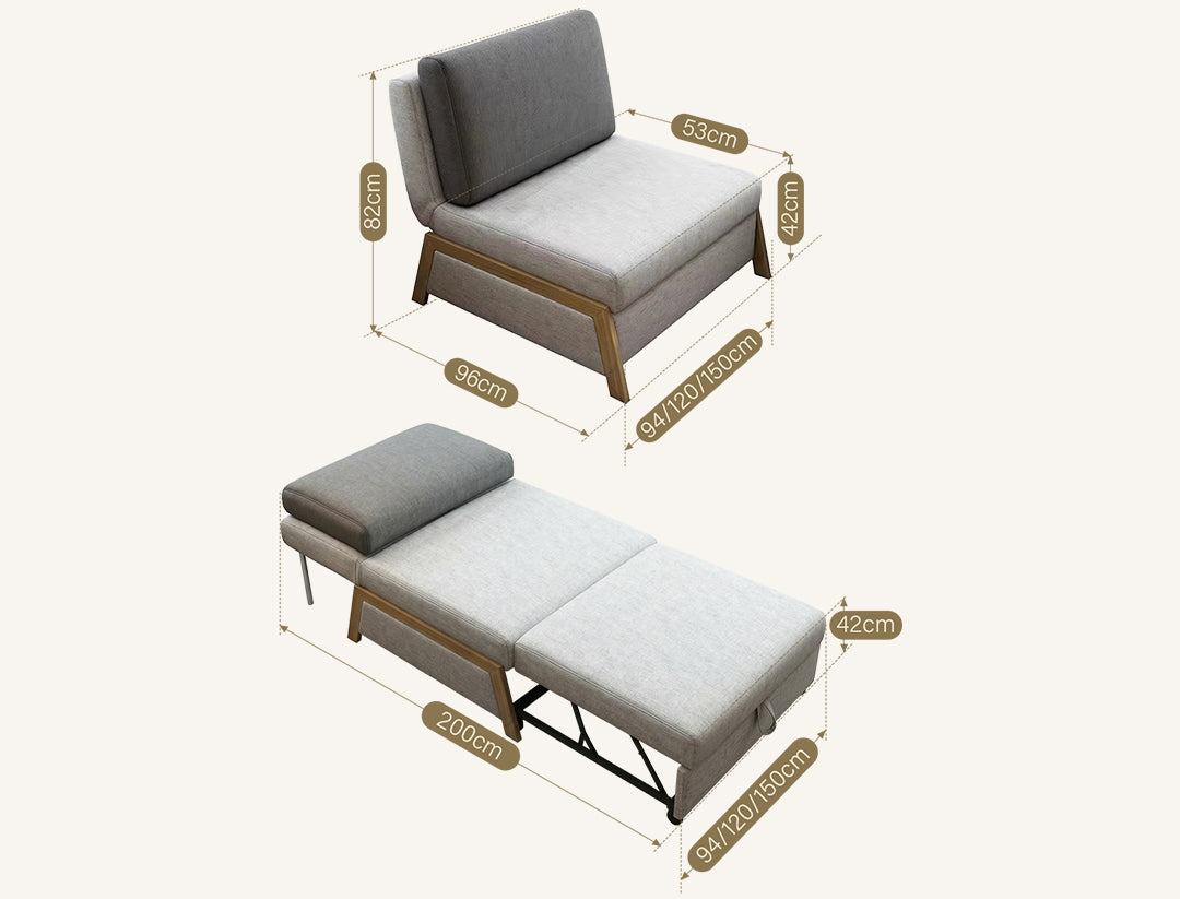 Stylish Single Sofa Bed Chair With Storage
