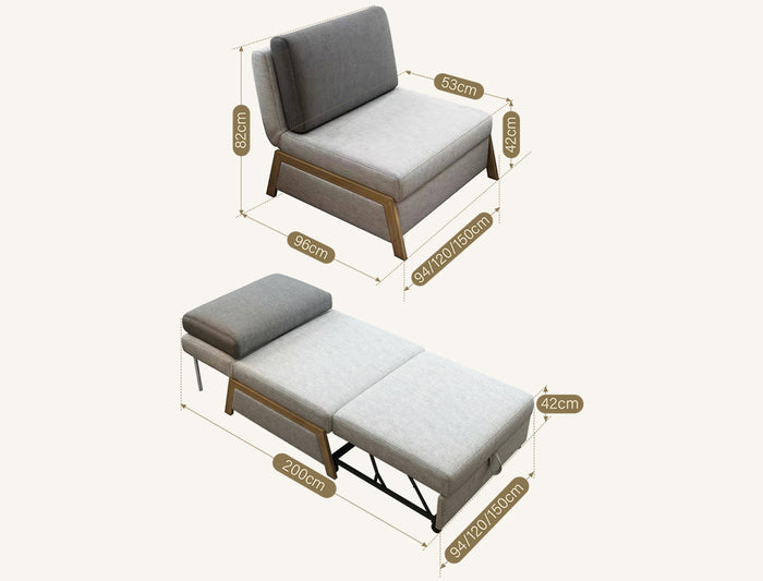 Stylish Single Sofa Bed Chair With Storage