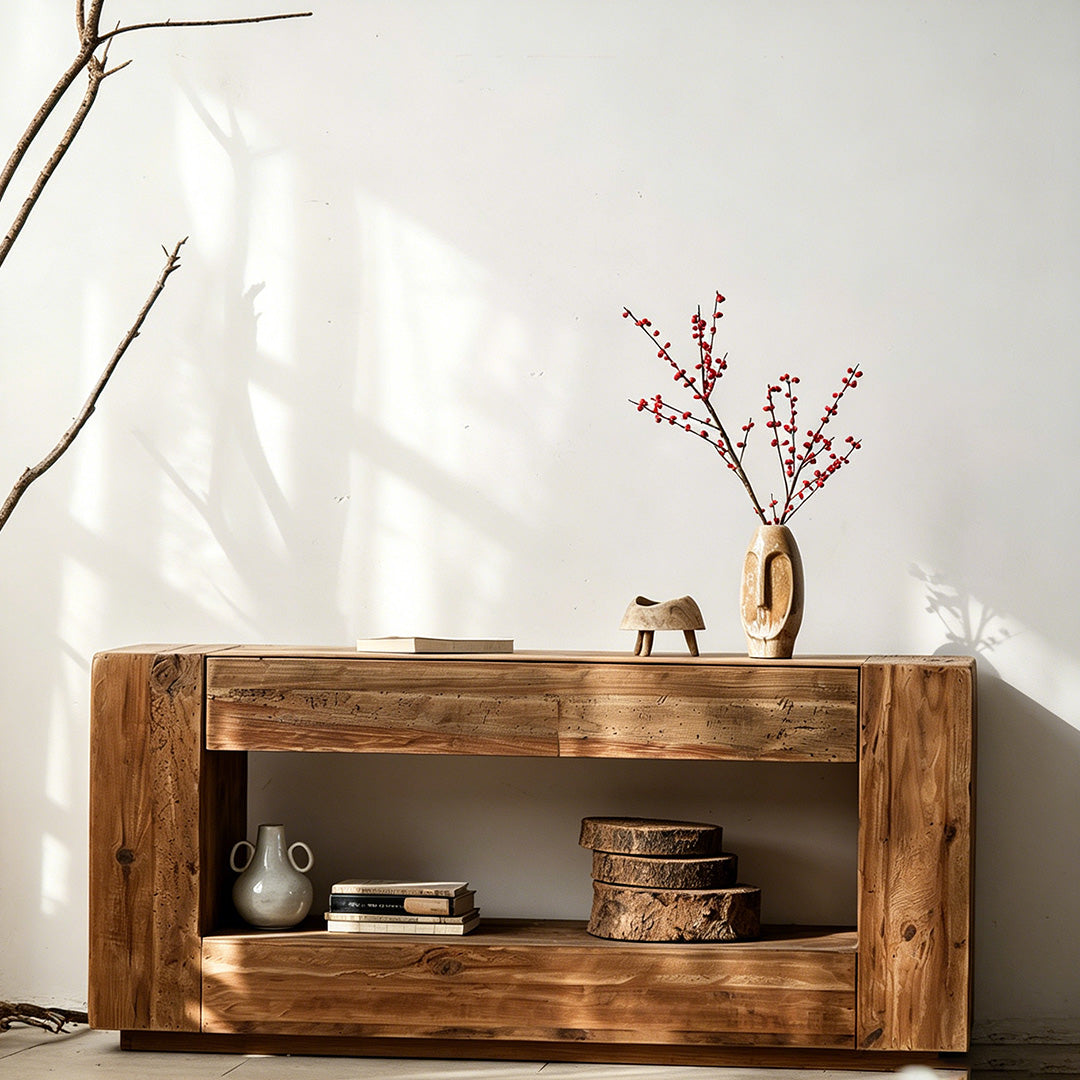 Patrick Rustic Wood Console Table